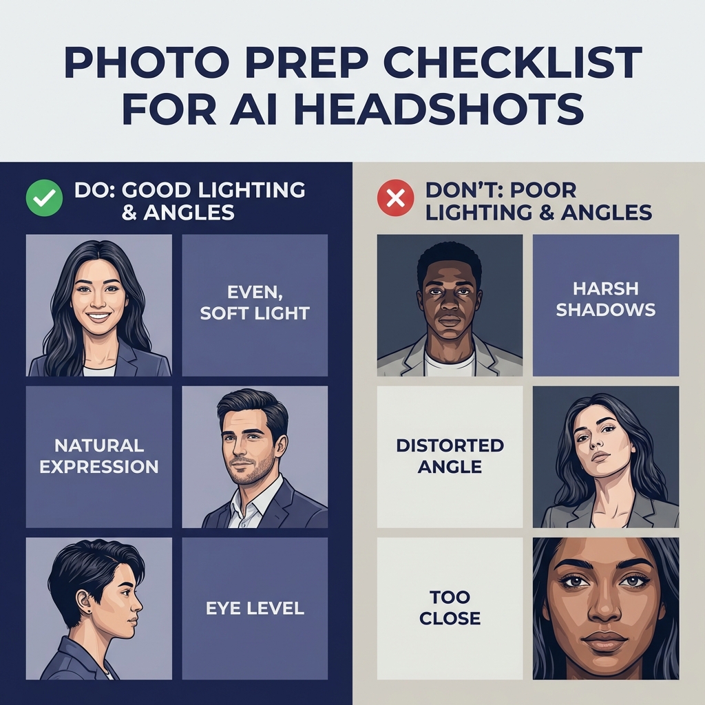 AI Headshot Photo Prep Visualization