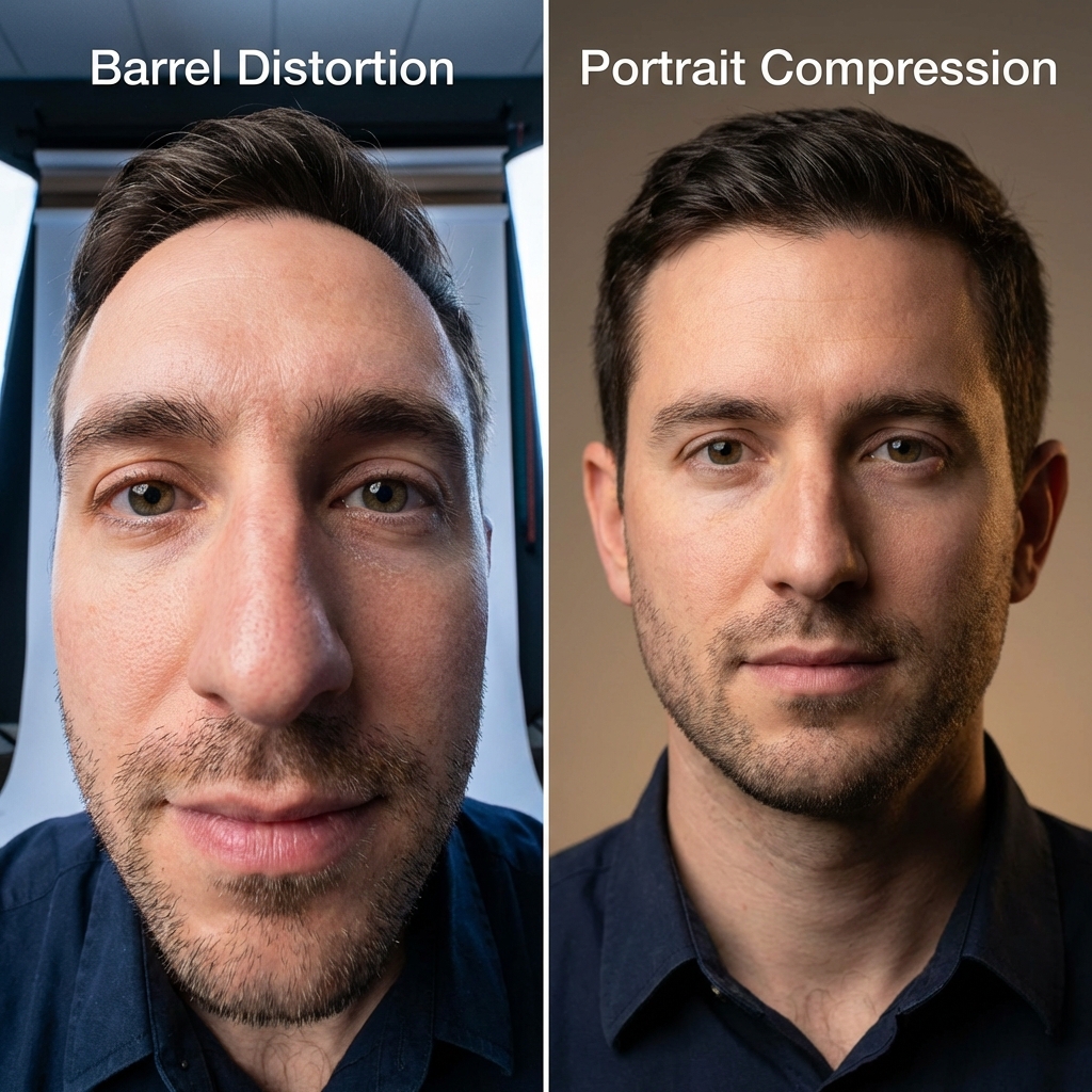 Barrel Distortion vs Portrait Compression